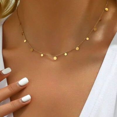 316L Stainless Steel SimpleZircon Waterdrop Pendant Necklace