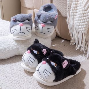 Fluffy Slippers Women House Cute Cartoon Casual Winter Desig
