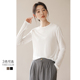 内搭打底衫 莫代尔长袖 圆领黑白色宽松薄款 新款 上衣 t恤女2025秋季