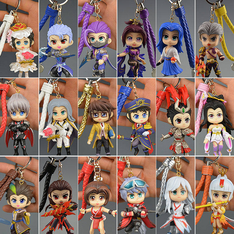 王者荣耀手办模型钥匙扣挂件孙悟空李白兰陵王铠赵云诸葛亮摆件