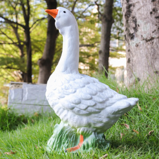 儿童软胶家禽白鹅仿真动物模型玩具鸡牛羊猪认知农场野生动物摆件