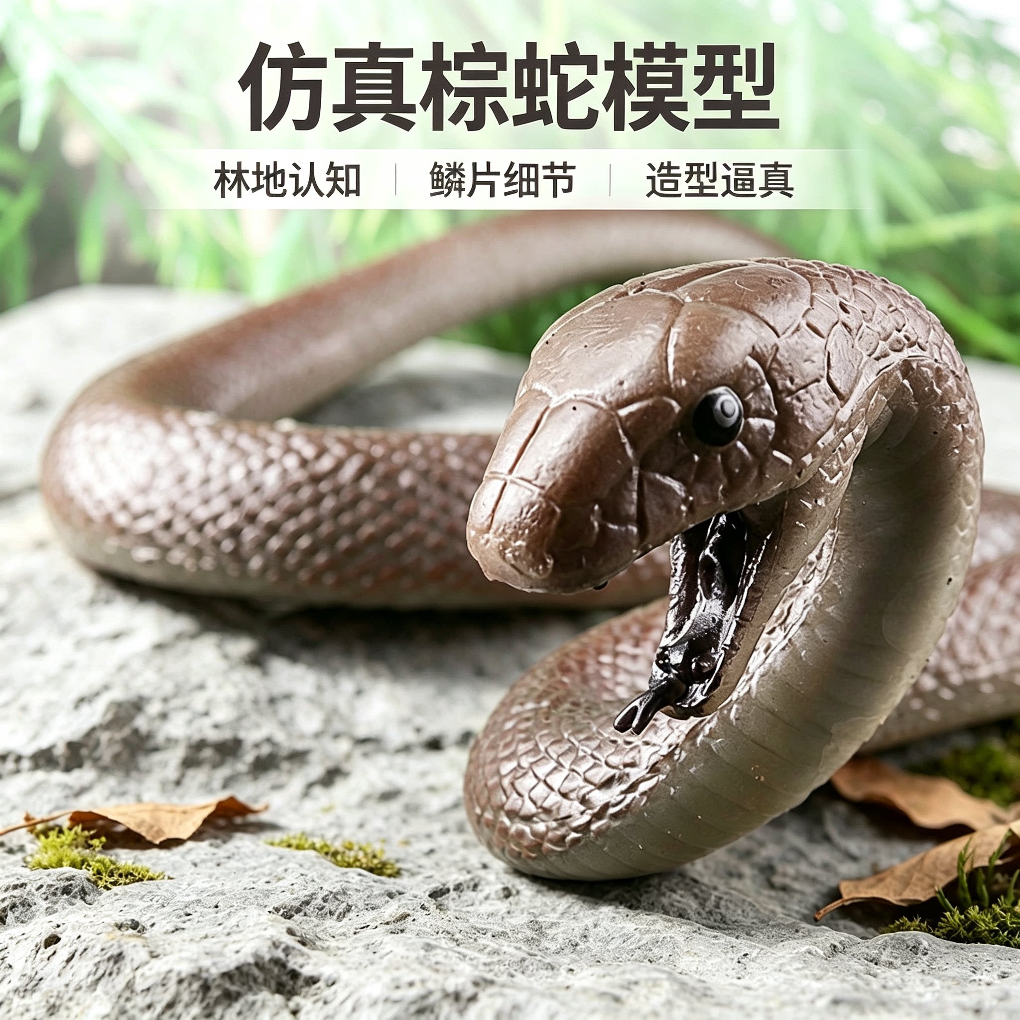 万圣节黑曼巴蛇TPR软胶玩具图片