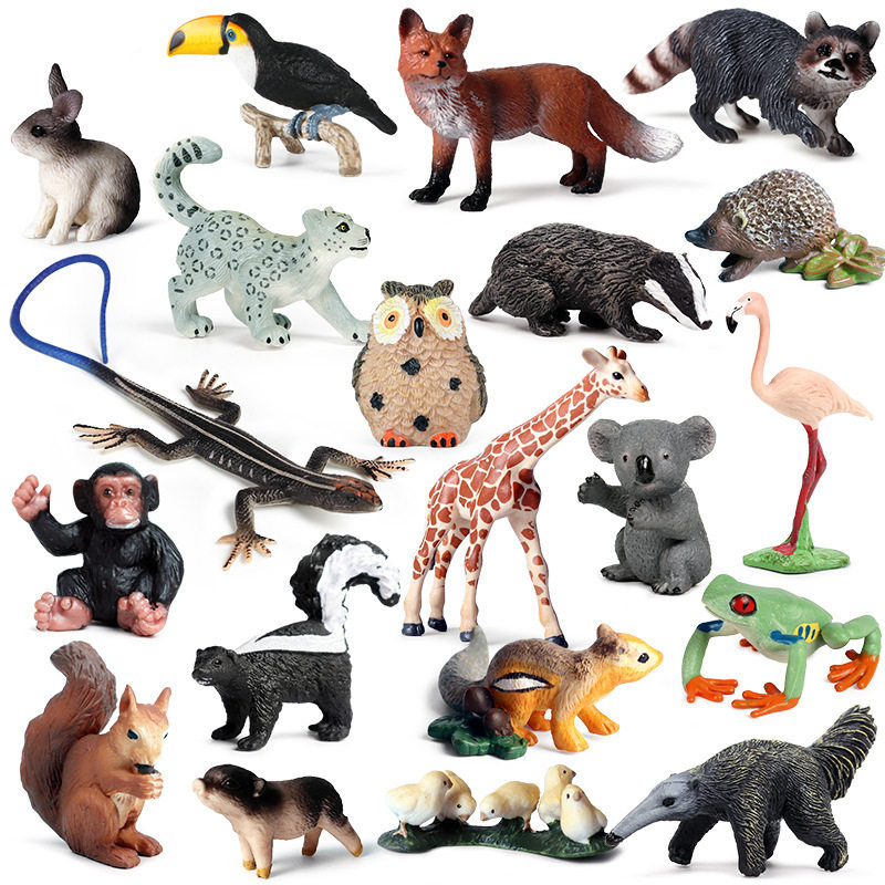 儿童认知仿真昆虫沙盘野生动物模型恐龙玩具鸟类海洋场景迷你摆件