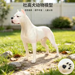 儿童实心仿真野生动物模型杜高犬宠物狗狗阿根廷獒斗牛犬玩具摆件