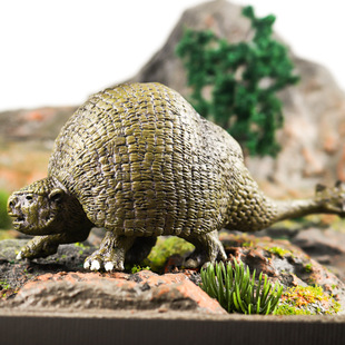 儿童仿真史前远古生物野生动物模型雕齿兽星尾兽犰狳手办盆栽摆件