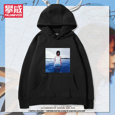 陈绮贞groupies吉他手音乐节周边连帽卫衣男女秋冬加绒百搭衣服潮