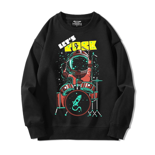 摇滚乐队鼓手架子鼓练鼓服装吉他卫衣男女演出服BASS键盘主唱衣服