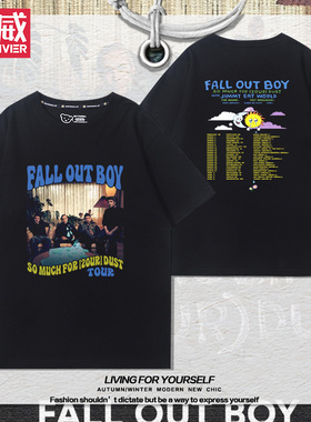 欧美音乐组合Fall Out Boy 翻闹小子T恤男女夏季纯棉百搭短袖衣服