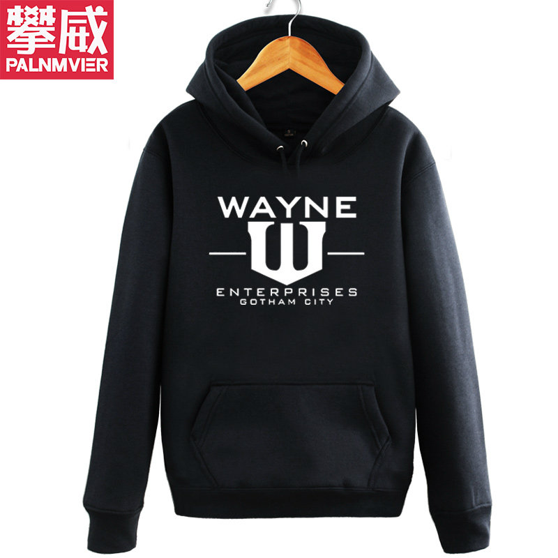 蝙蝠侠大战超人 韦恩集团 wayne batman秋冬连帽卫衣外套衣服男女