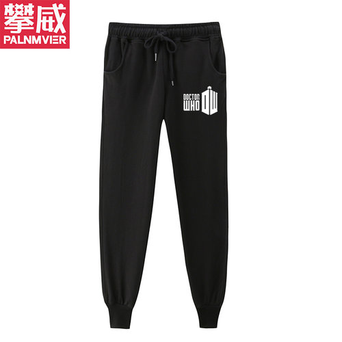 攀威神秘博士印花运动休闲裤子