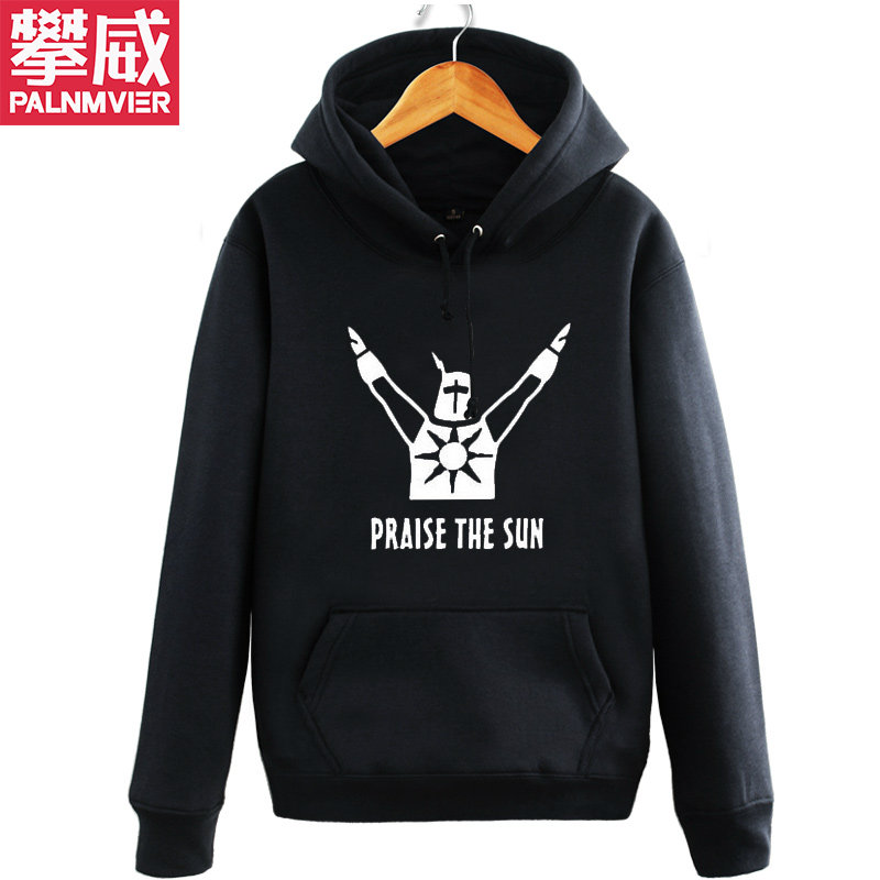 攀威黑暗之魂3 赞美太阳骑士印花秋冬加绒卫衣 卫衣外套衣服男女