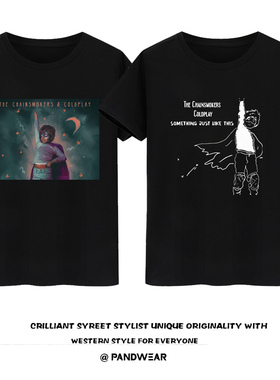 新品 酷玩乐队 Coldplay Something just like this 短袖T恤衫 男