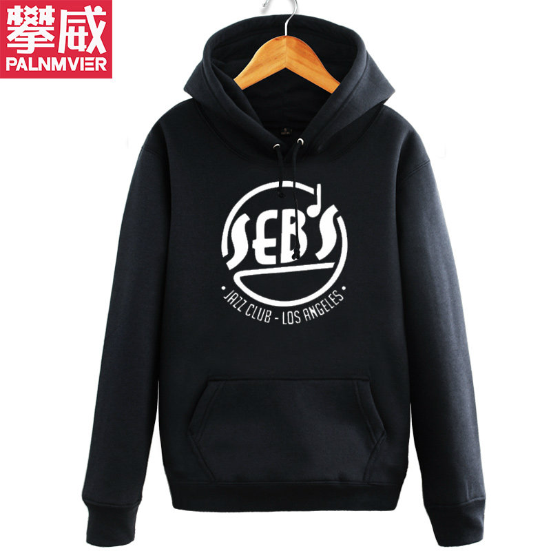 攀威电影周边爱乐之城SEB酒吧logo情侣装卫衣外套衣服加绒男女