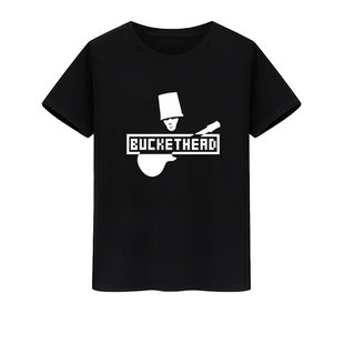 攀威buckethead 摇滚 t恤 shirt 枪花 guns roses 纯棉圆领短袖