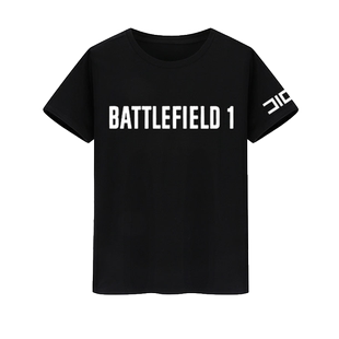 攀威BATTLEFIELD战地1 DICE游戏 T恤衫男全棉短袖夏装圆领男女