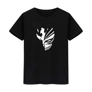 攀威 黑崎一护虚化面具死神BLEACH标志 纯棉大码个性短袖T恤