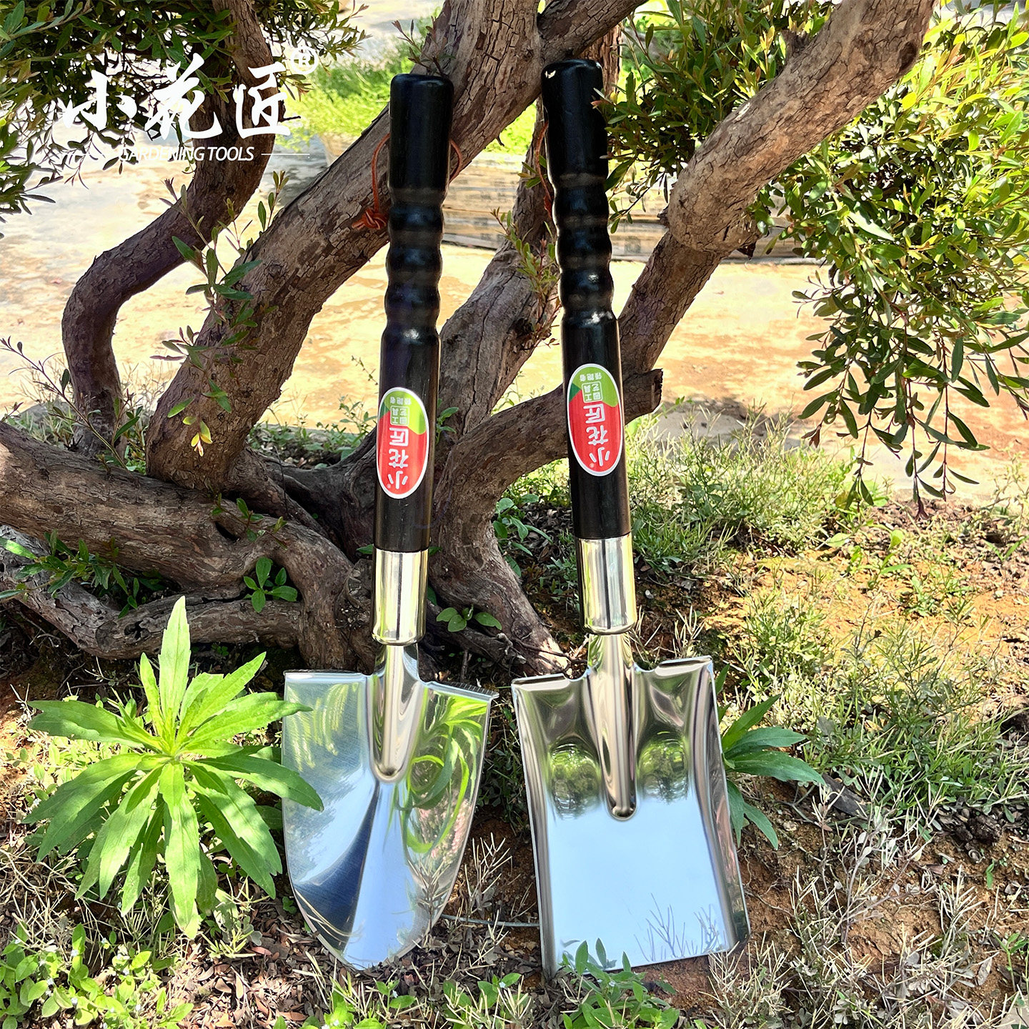 小花匠加厚全钢铲子挖土种花种菜铁锹户外松土钓鱼铲土铁锨工具铲