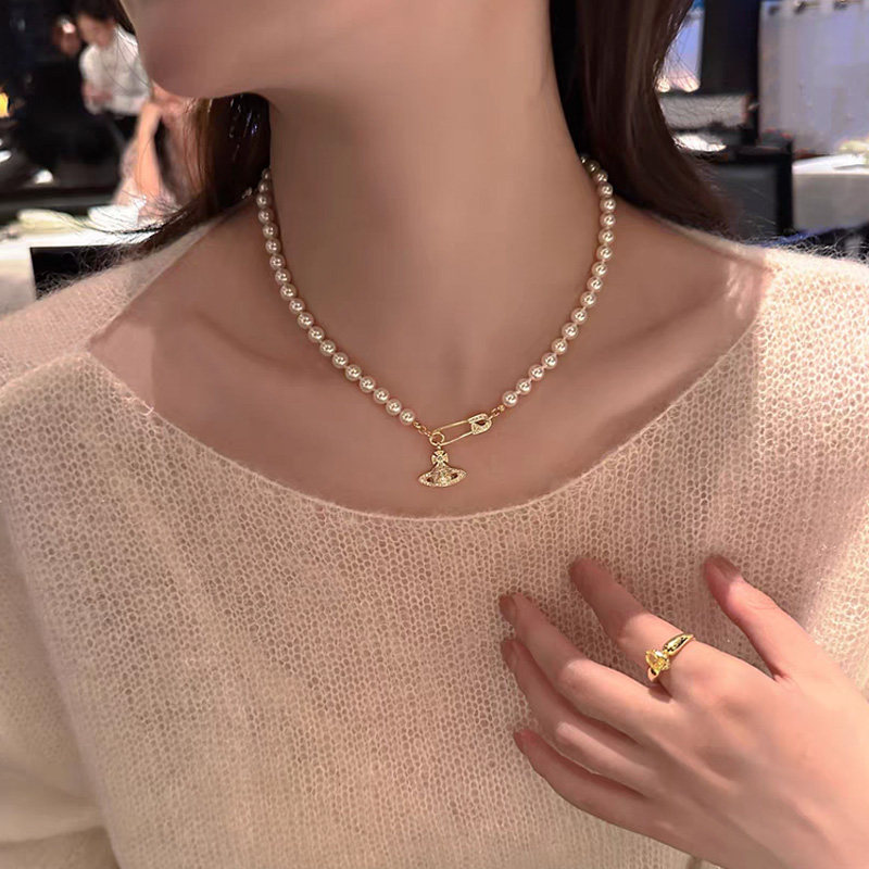 正宗土星西太后吊坠施家珍珠项链