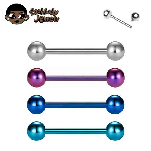 1/10pcs F136 Implant Grade Titanium Internal Thread Barbell