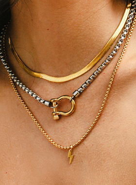 18k Gold Plated Stainless Steel Square Pearl Titanium Steel