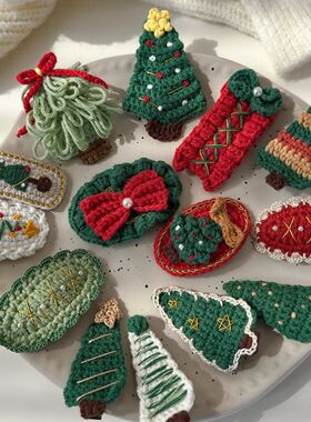 Christmas Series Hair Clips Winter Wool HairP Christmas Tree