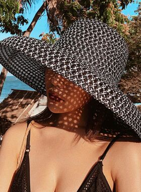 HT3072 New Summer Hat Women Vintage Wide Brim Sun Hat Female