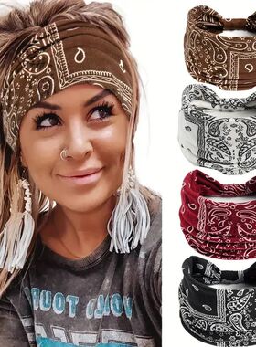 Bohemian Soft Twist Knotted Wide Edge Headband Women Sports