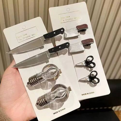 Creative Weird Knife Hair Clips For Women Funny Hairpins Gir