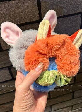 Zootopia Headrope Plush Rubber Bands Hair Elastic Hair Tie C