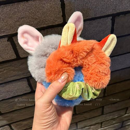 Zootopia Headrope Plush Rubber Bands Hair Elastic Hair Tie C