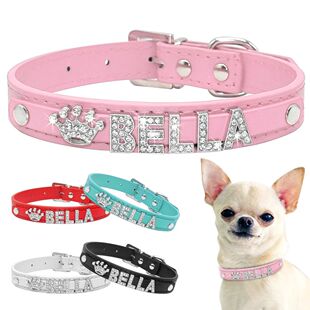Dog Bling Puppy Small Dogs Personalized Rhinestone Collars