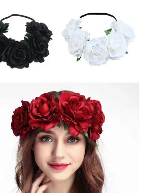 Rose Headband Cross-border explosive Bohemian Christmas Holi