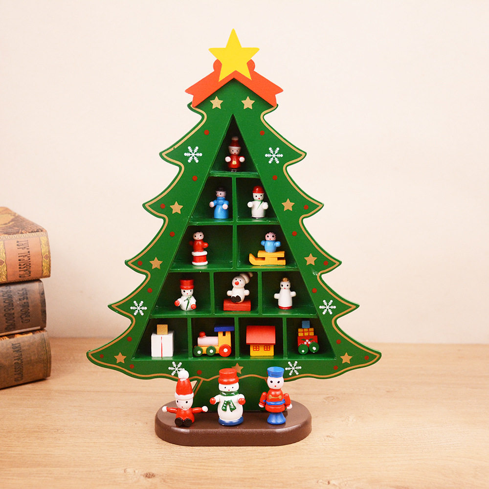 children blocks christmas diy wooden christmas tree toy