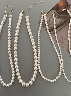 French Imitation Pearl Necklace Female High Sense Temperamen