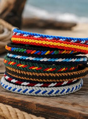 Noter Ethnic Men Rope Bracelet Premium Selected Fabric Handm