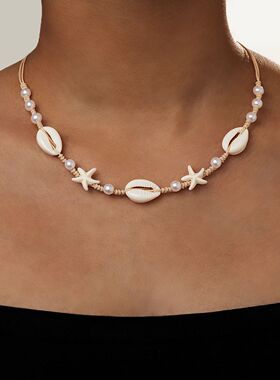 1 piece of resin shell necklace for vacation beach wind, tur