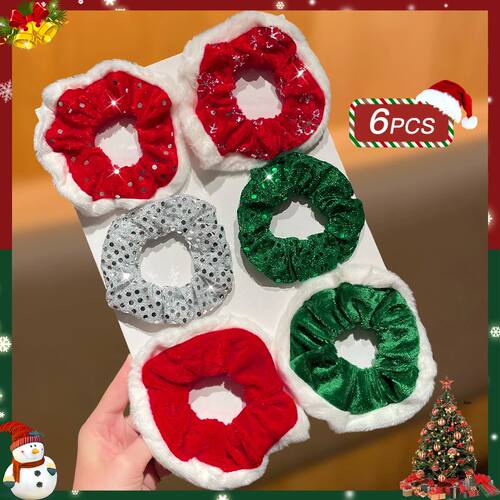 6pcs Fashionable Cute Christmas Hair Accessories for Women P