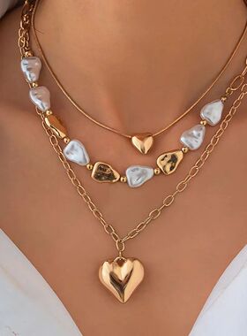 Ingemark 3Pcs/Set Boho Imitation Pearl Chokers Necklaces Wom