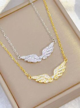 Retro Light White Jewelry Angel Wings Necklace Exquisite Per