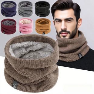 Women Mask Knitted Full Plush Men for Scarf Neck Warm Winter