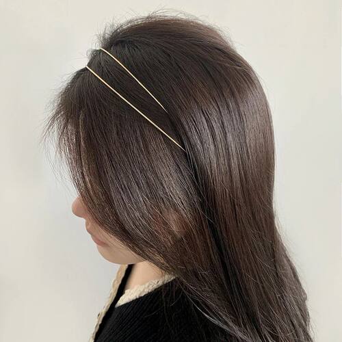 Retro Gold Silver Hairband Simple Metal Headbands Double Roo