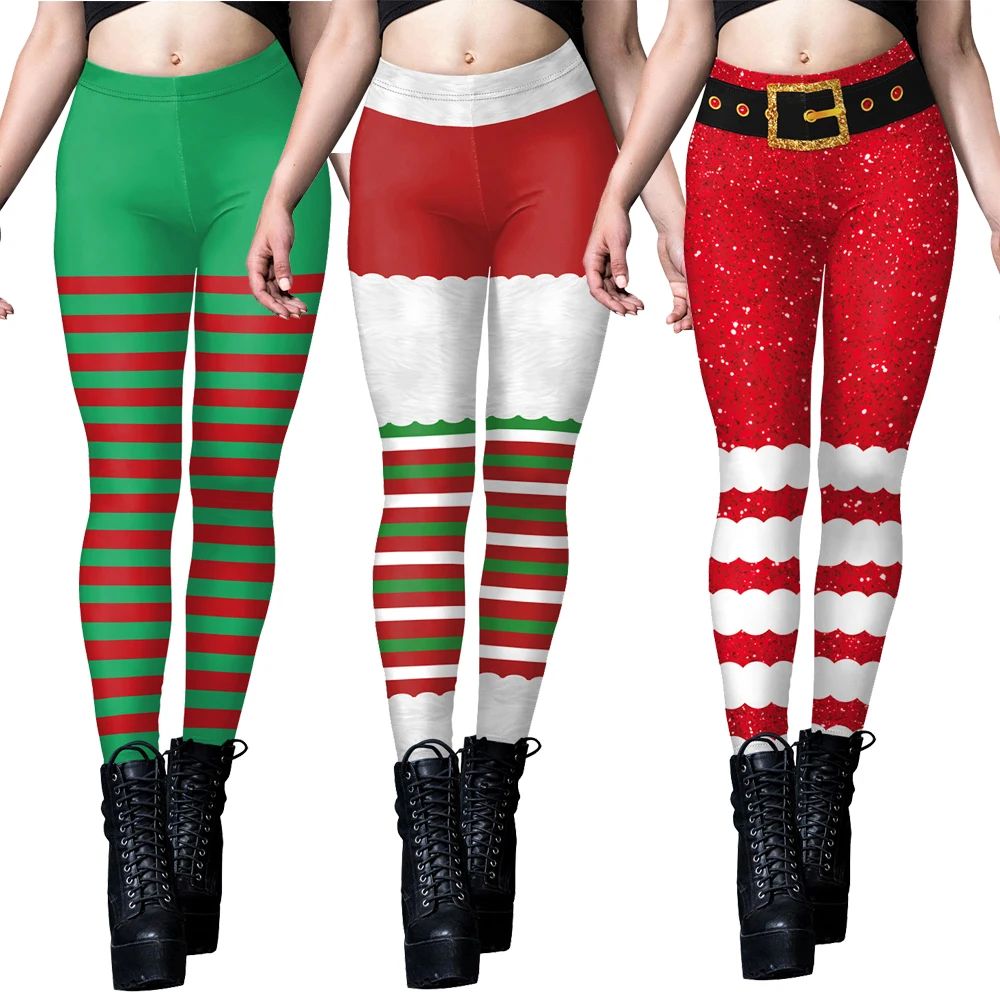 [You're My Secret] Sexy Christmas Elf Women's Leggings Gym P