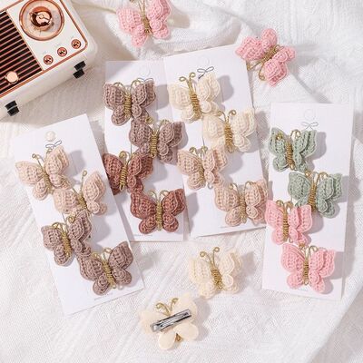 4pcs/set New Cute Baby Girls Wool Knitting Headwear Handmade