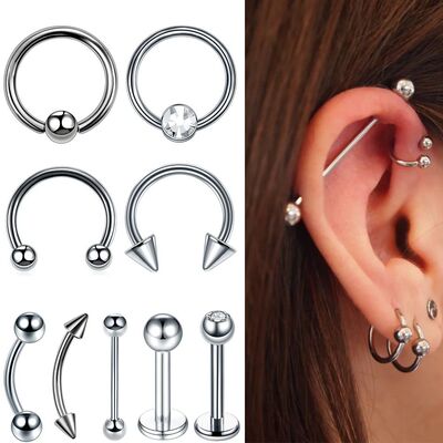 1pcs Hinged Segment Ring Titanium Nose Ring Septum Ring Pier