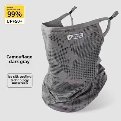 Cycling Mask Anti-UV Sunscreen Face Cover Breathable Ice Sil
