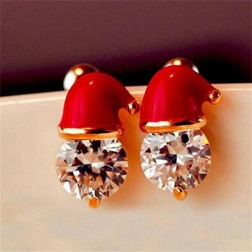 Women's Christmas Stud Earrings  Trend New in Year Jewelry G