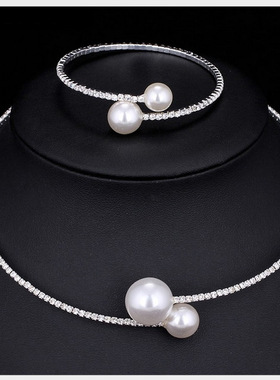 Pearl Open Collar Female Short Necklace Personality Choker N