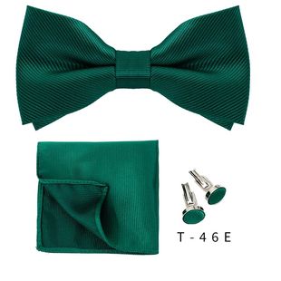 Pocket Solid Tie For Bow 3pcs Color Square Bowtie Men Set