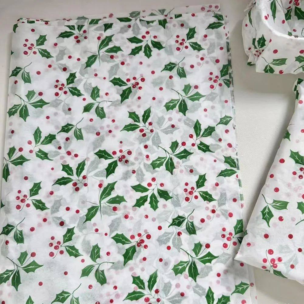 10pcs Christmas Bouquet Paper New Christmas Tree Pattern Pap