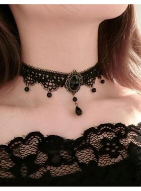 Vintage Crystal Tassel Tattoo Choker Necklace Fashion Gothic